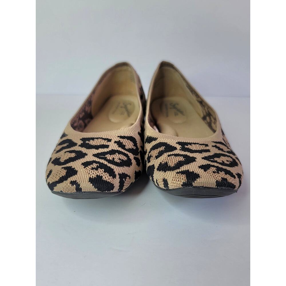 Seychelles Leopard Print Knit Ballet Flats Memory Foam Insoles Women's Size 7.5 - Picture 3 of 11